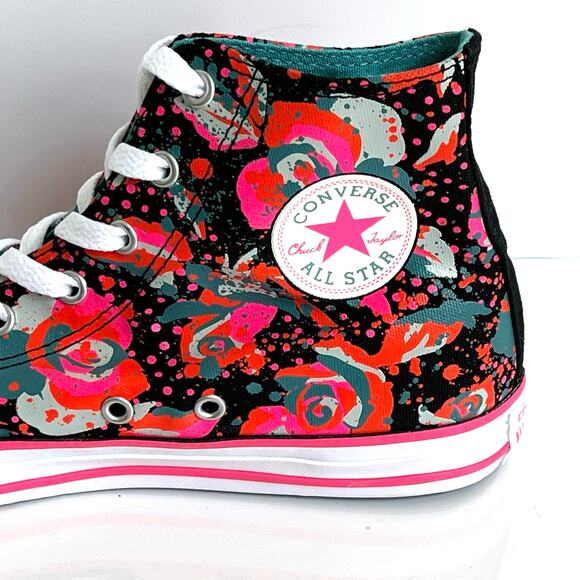 NWOT Converse roses and dots hi top sneakers shoes - Picture 6 of 8